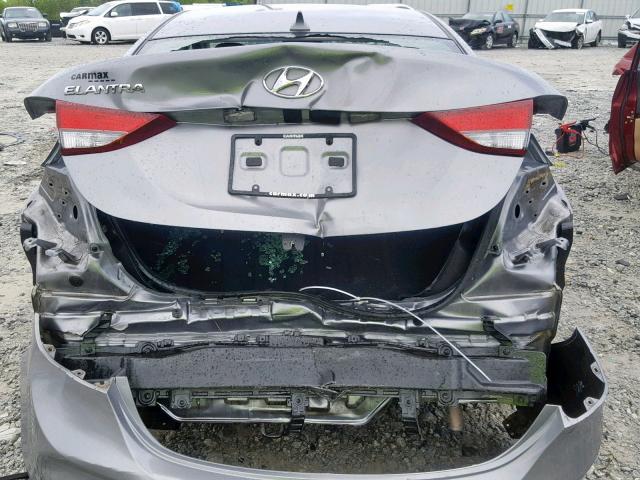 KMHDH4AE2EU086726 - 2014 HYUNDAI ELANTRA SE GRAY photo 9