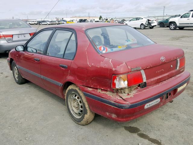 JT2EL43T9R0403667 - 1994 TOYOTA TERCEL DX BURGUNDY photo 3