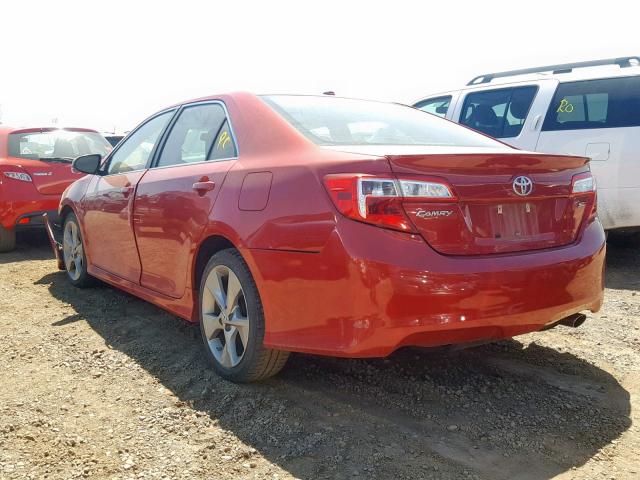 4T1BF1FK6CU618843 - 2012 TOYOTA CAMRY BASE RED photo 3