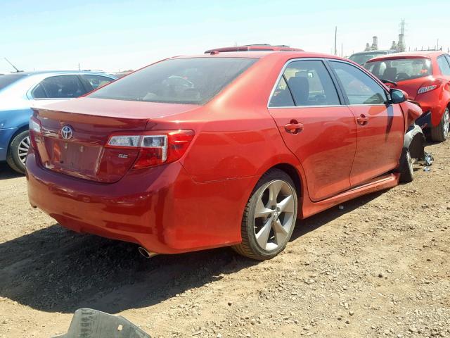 4T1BF1FK6CU618843 - 2012 TOYOTA CAMRY BASE RED photo 4