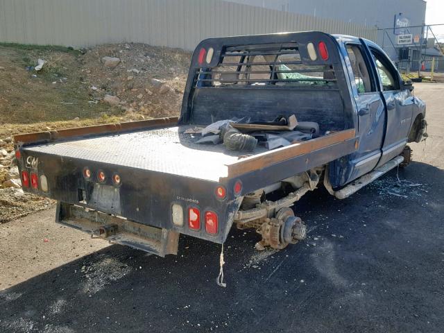 3D7KS28C45G850543 - 2005 DODGE RAM 2500 S Կապույտ լուսանկար 4