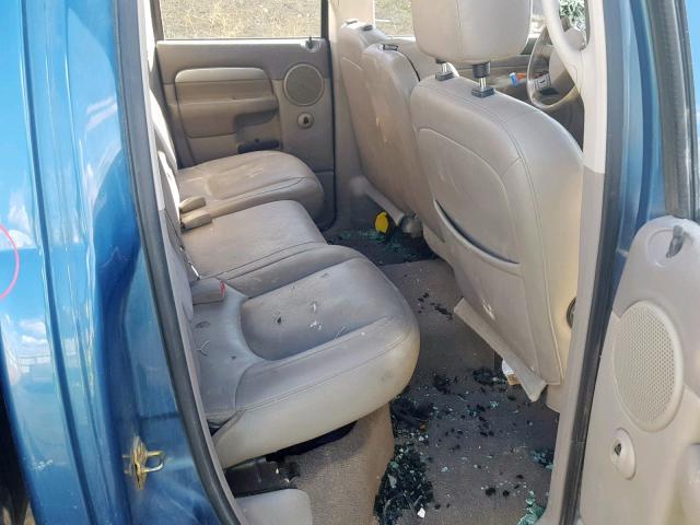 3D7KS28C45G850543 - 2005 DODGE RAM 2500 S Կապույտ լուսանկար 6