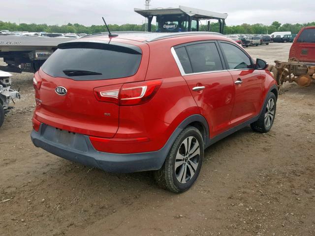 KNDPC3A24C7306931 - 2012 KIA SPORTAGE E RED photo 4