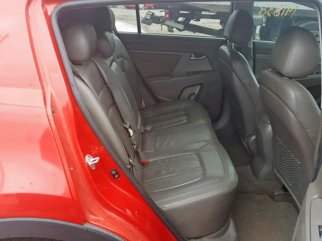 KNDPC3A24C7306931 - 2012 KIA SPORTAGE E RED photo 6