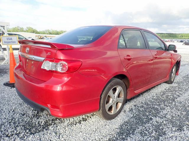 5YFBU4EE2DP140636 - 2013 TOYOTA COROLLA BA RED photo 4