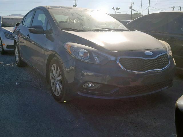 KNAFX4A88E5127958 - 2014 KIA FORTE EX BLUE photo 1