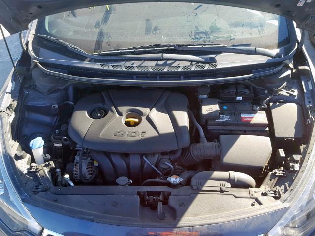 KNAFX4A88E5127958 - 2014 KIA FORTE EX BLUE photo 7