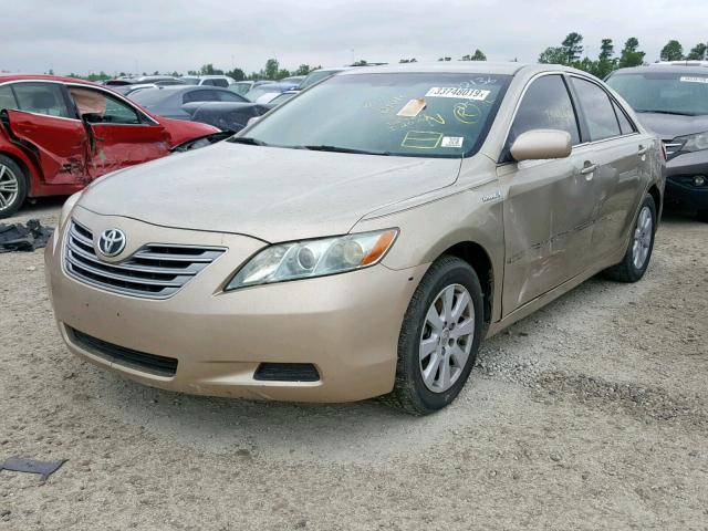 4T1BB46K88U031645 - 2008 TOYOTA CAMRY HYBR GOLD photo 2