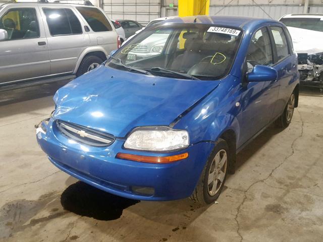 KL1TD66656B522854 - 2006 CHEVROLET AVEO BASE BLUE photo 2