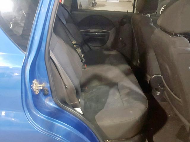 KL1TD66656B522854 - 2006 CHEVROLET AVEO BASE BLUE photo 6