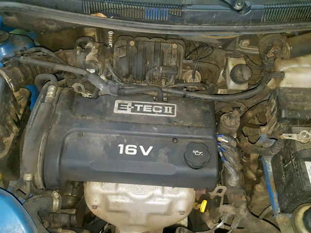 KL1TD66656B522854 - 2006 CHEVROLET AVEO BASE BLUE photo 7