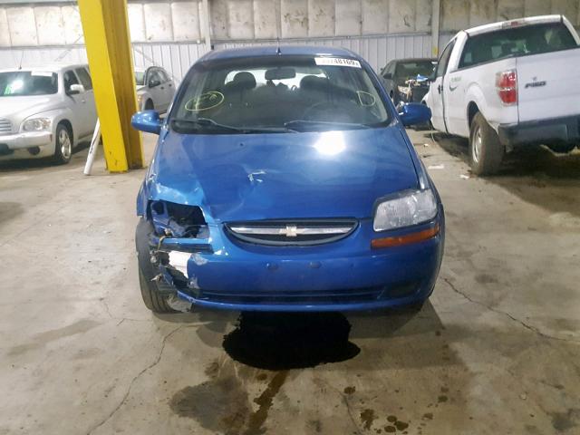 KL1TD66656B522854 - 2006 CHEVROLET AVEO BASE BLUE photo 9