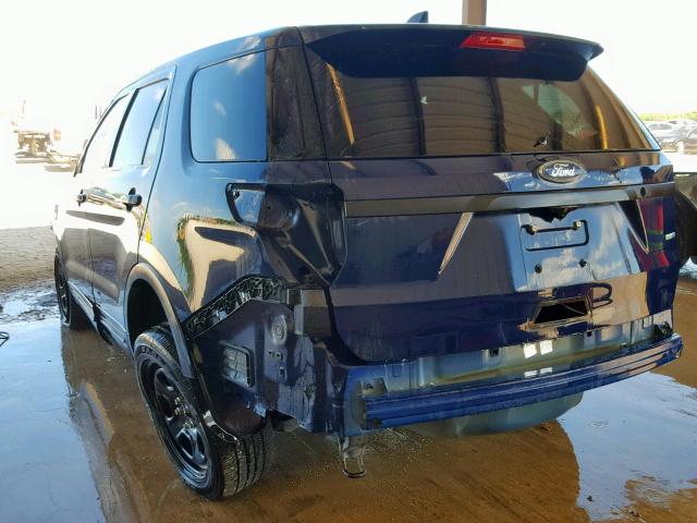 1FM5K8AR5JGA26917 - 2018 FORD EXPLORER P BLUE photo 3