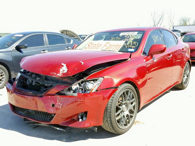 JTHBE262175014760 - 2007 LEXUS IS 350 BURGUNDY photo 2