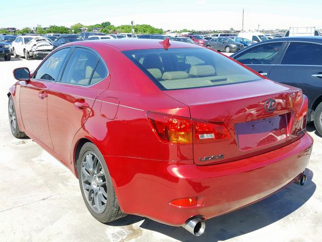 JTHBE262175014760 - 2007 LEXUS IS 350 BURGUNDY photo 3