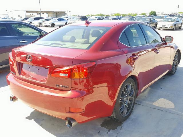 JTHBE262175014760 - 2007 LEXUS IS 350 BURGUNDY photo 4