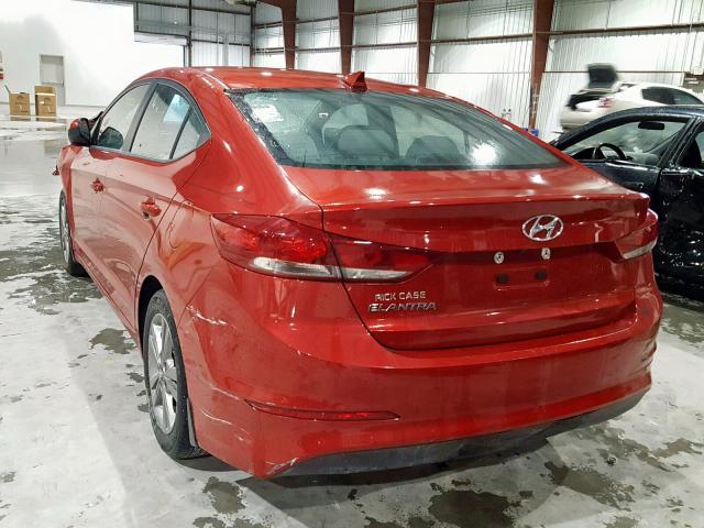 5NPD84LF9HH084707 - 2017 HYUNDAI ELANTRA SE RED photo 3