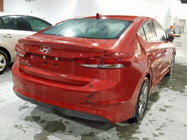 5NPD84LF9HH084707 - 2017 HYUNDAI ELANTRA SE RED photo 4