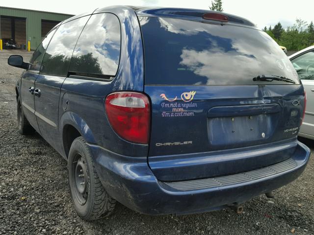 1C4GJ45323B123362 - 2003 CHRYSLER VOYAGER LX BLUE photo 3