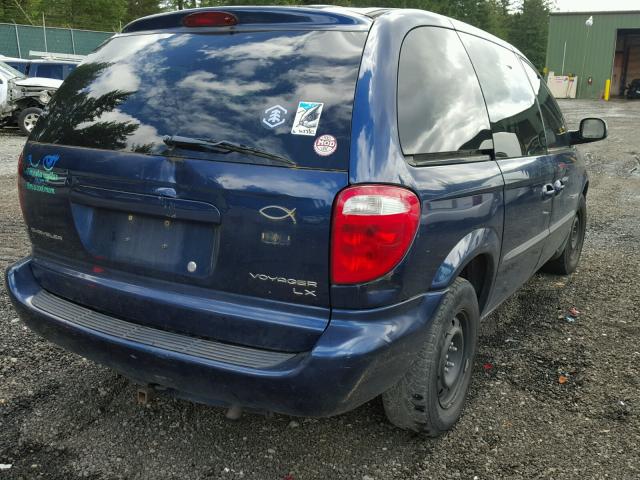 1C4GJ45323B123362 - 2003 CHRYSLER VOYAGER LX BLUE photo 4