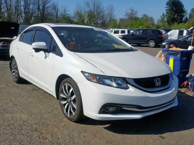 19XFB2F97EE205609 - 2014 HONDA CIVIC EXL WHITE photo 1