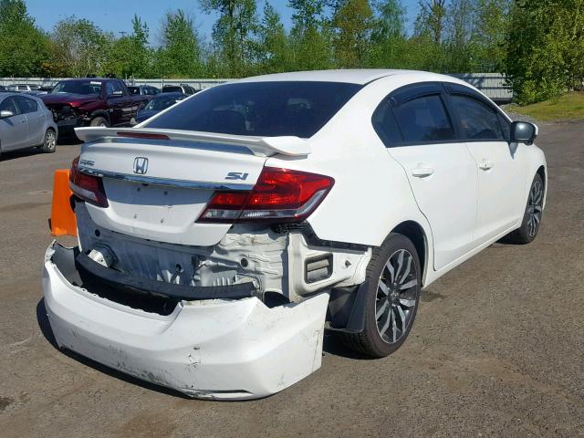 19XFB2F97EE205609 - 2014 HONDA CIVIC EXL WHITE photo 4