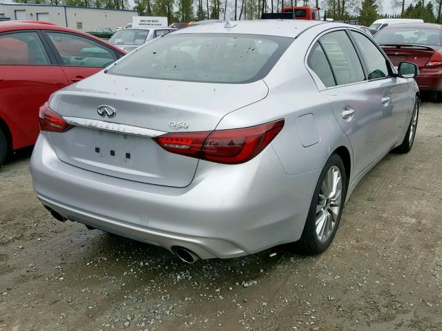 JN1EV7AP9JM591440 - 2018 INFINITI Q50 LUXE GRAY photo 4