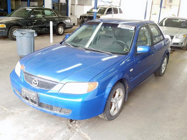 JM1BJ225630155182 - 2003 MAZDA PROTEGE DX BLUE photo 2