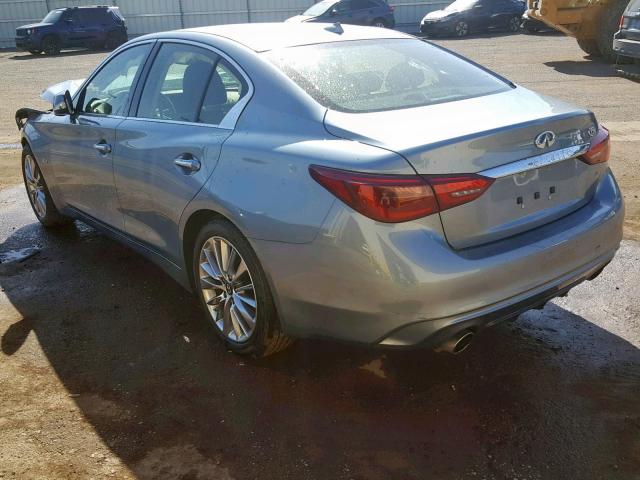 JN1EV7AP4JM590261 - 2018 INFINITI Q50 LUXE SILVER photo 3