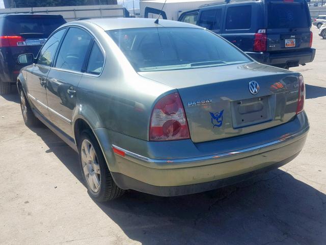 WVWTH63B12P170996 - 2002 VOLKSWAGEN PASSAT GLX GREEN photo 3