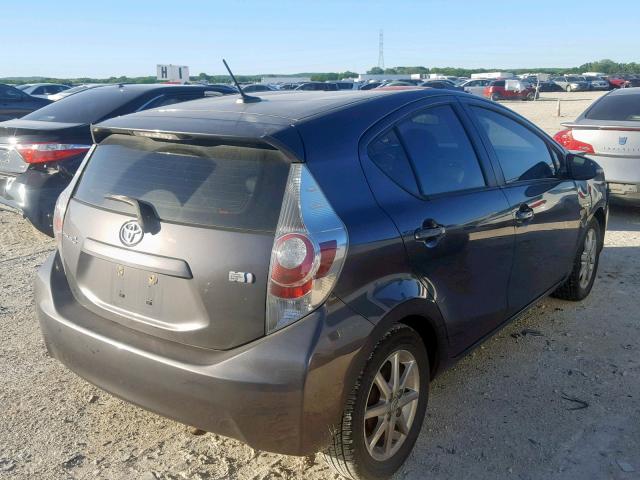 JTDKDTB31C1513388 - 2012 TOYOTA PRIUS C GRAY photo 4