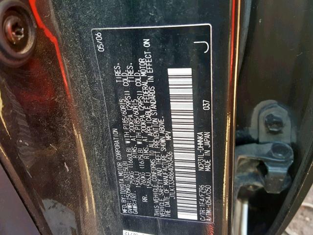 JTLKT334864093436 - 2006 TOYOTA SCION XB 黑色 照片 10