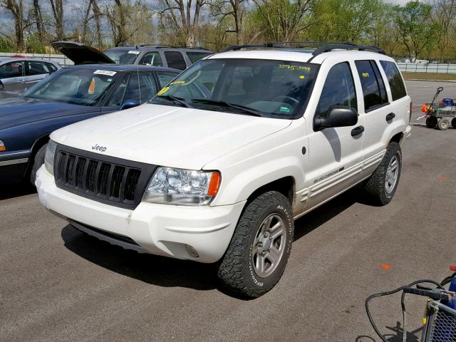 1J4GW48N44C430505 - 2004 JEEP GRAND CHER WHITE photo 2