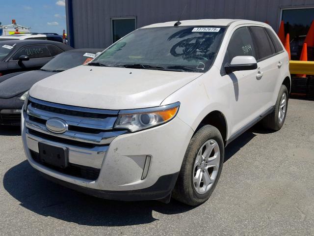 2FMDK3JC0DBB46176 - 2013 FORD EDGE SEL WHITE photo 2