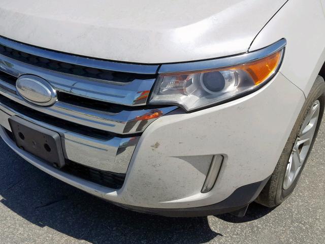 2FMDK3JC0DBB46176 - 2013 FORD EDGE SEL WHITE photo 9