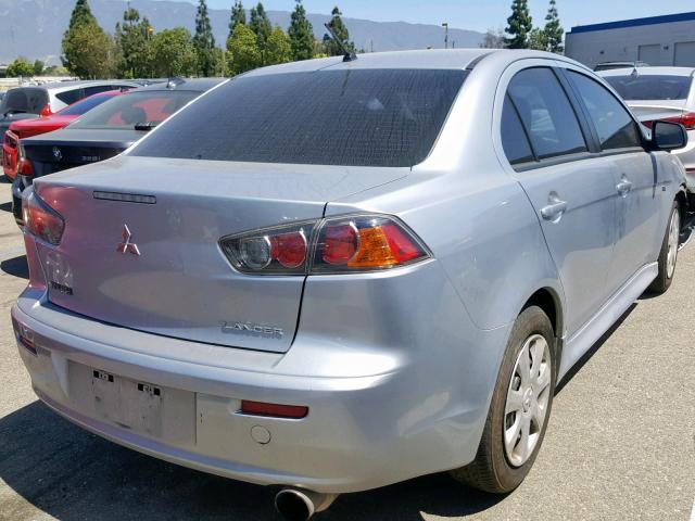 JA32U2FU4FU015166 - 2015 MITSUBISHI LANCER ES SILVER photo 4