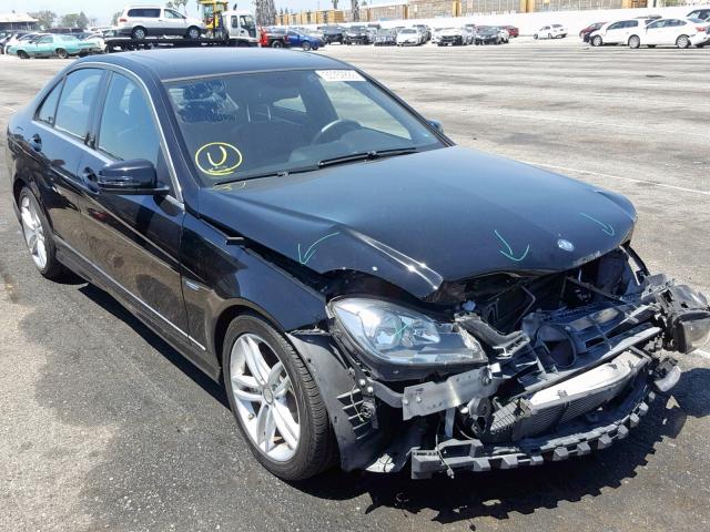 WDDGF4HB0CR224594 - 2012 MERCEDES-BENZ C 250 BLACK photo 1