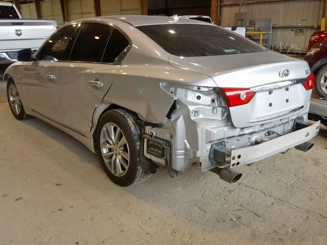 JN1BV7AP3EM685953 - 2014 INFINITI Q50 BASE SILVER photo 3