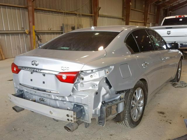 JN1BV7AP3EM685953 - 2014 INFINITI Q50 BASE SILVER photo 4