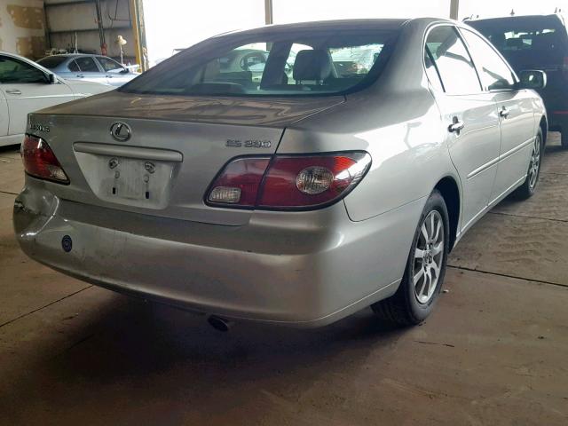 JTHBA30G845034683 - 2004 LEXUS ES 330 SILVER photo 4