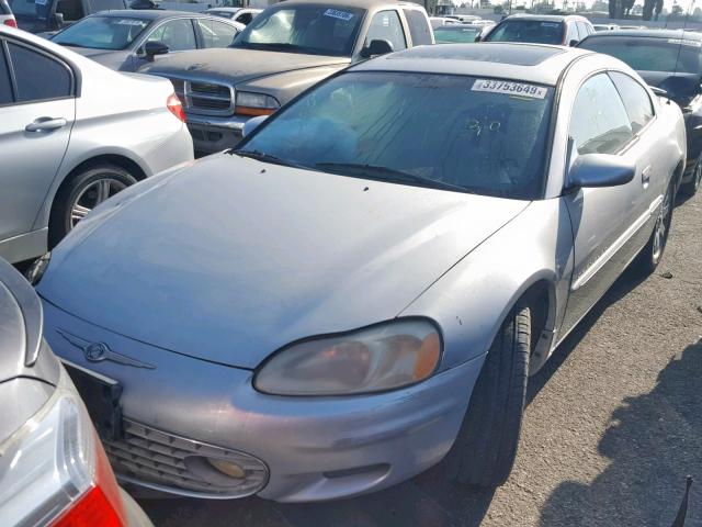 4C3AG52H11E071165 - 2001 CHRYSLER SEBRING LX GRAY photo 2