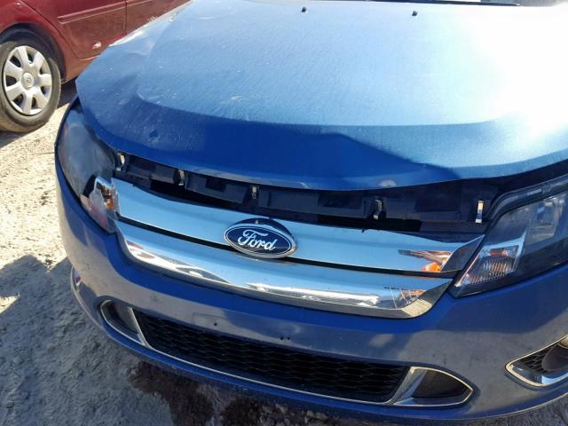 3FAHP0KC6AR313289 - 2010 FORD FUSION SPO BLUE photo 7