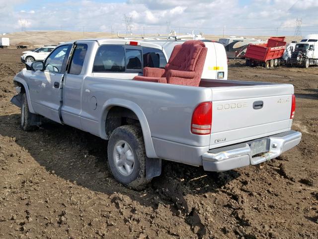 1B7GG22X4WS535572 - 1998 DODGE DAKOTA SILVER photo 3