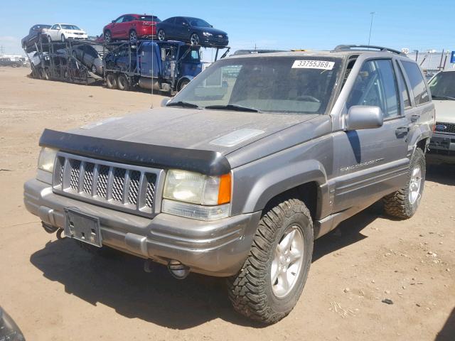 1J4GZ88ZXWC121139 - 1998 JEEP GRAND CHER SILVER photo 2