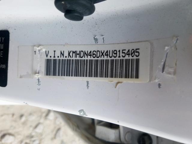 KMHDN46DX4U915405 - 2004 HYUNDAI ELANTRA GLS  photo 10