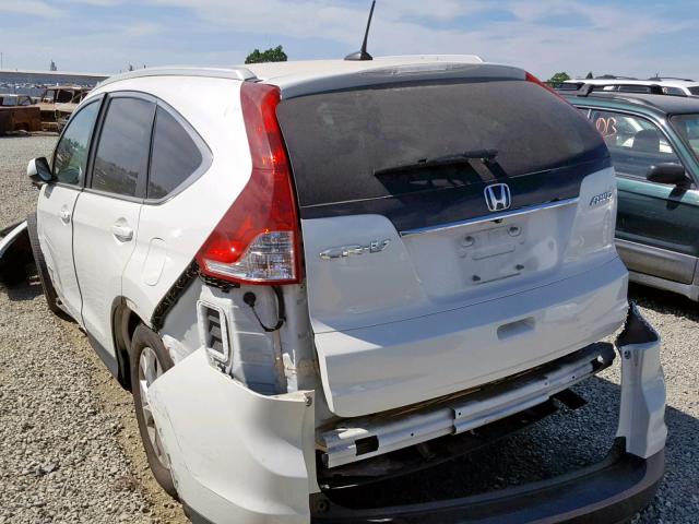 5J6RM4H78EL082810 - 2014 HONDA CR-V EXL WHITE photo 3