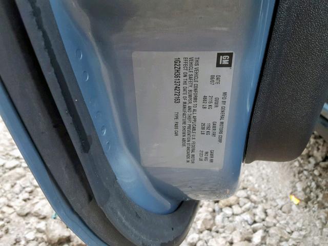 1G2ZH361374272163 - 2007 PONTIAC G6 GT GRAY photo 10