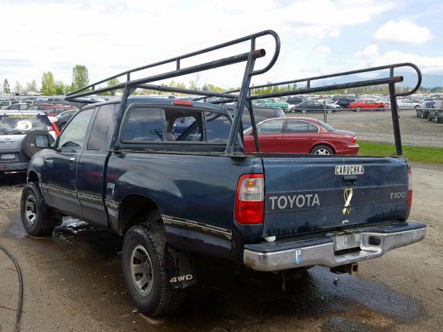 JT4UN22D9T0020783 - 1996 TOYOTA T100 XTRAC GREEN photo 3