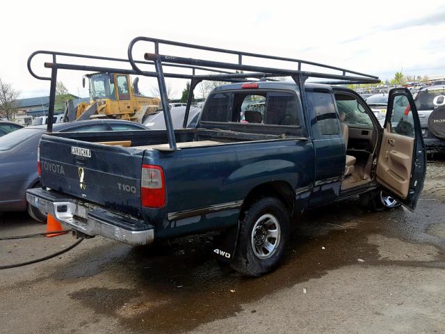 JT4UN22D9T0020783 - 1996 TOYOTA T100 XTRAC GREEN photo 4