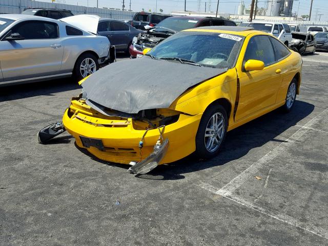 1G1JH12F937176019 - 2003 CHEVROLET CAVALIER L YELLOW photo 2